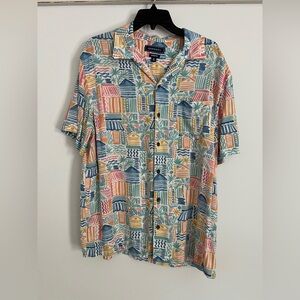 Crown & Ivy men’s regular fit Hawaiian button down short sleeve